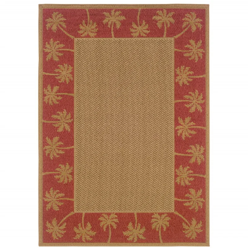 best carpet for minimalist aesthetics -2' X 4' Stain Resistant Area Rug Outdoor & Indoor - Beige