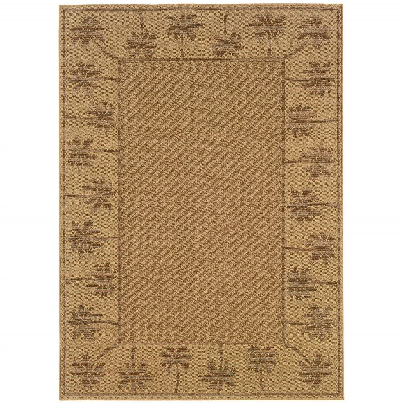 premium carpet with silk blend -2' X 4' Stain Resistant Outdoor / Indoor Rug - Beige