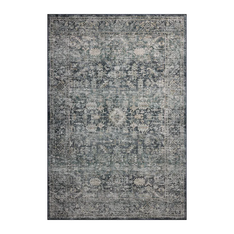 stylish carpet with intricate tile-inspired motifs -Amber Lewis x Loloi Josie Ocean / Natural