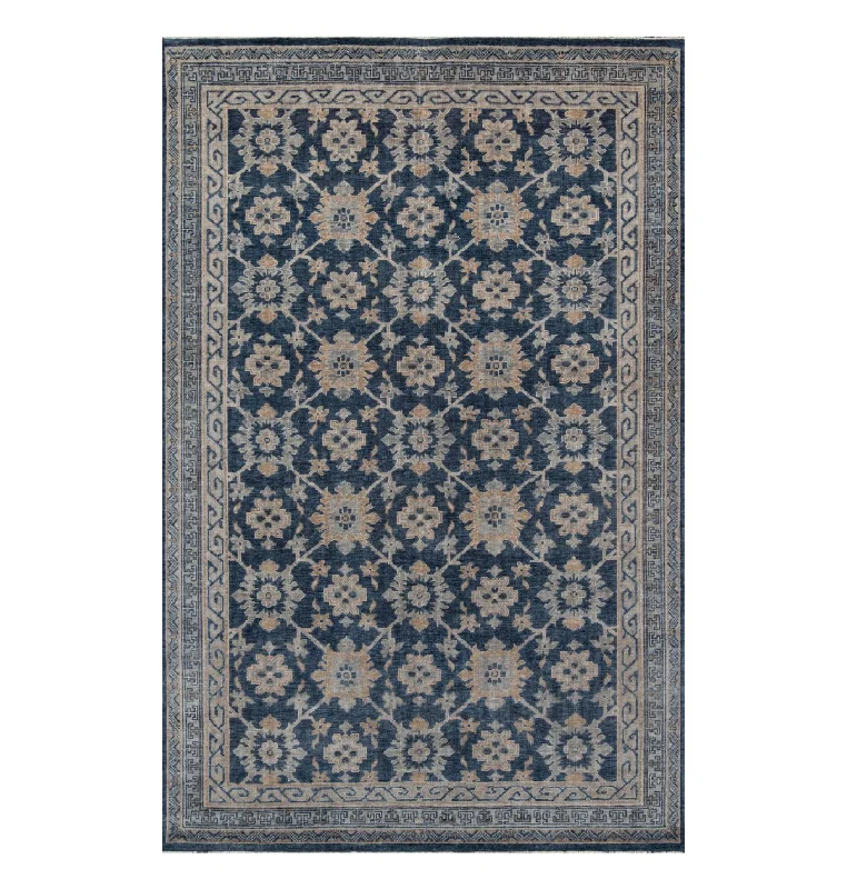 Persian carpet with celestial starburst designs -Banaras BNR Rugs