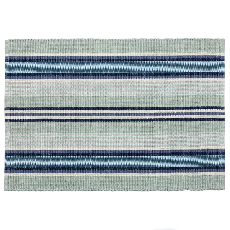 hand-knotted carpet for luxury -Barbados Stripe Placemat Set of 4