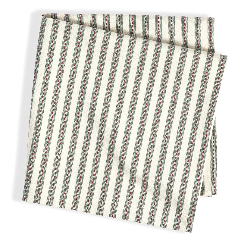 thick carpet for underfloor heating -Bell Stripe Green Napkin Set of 4