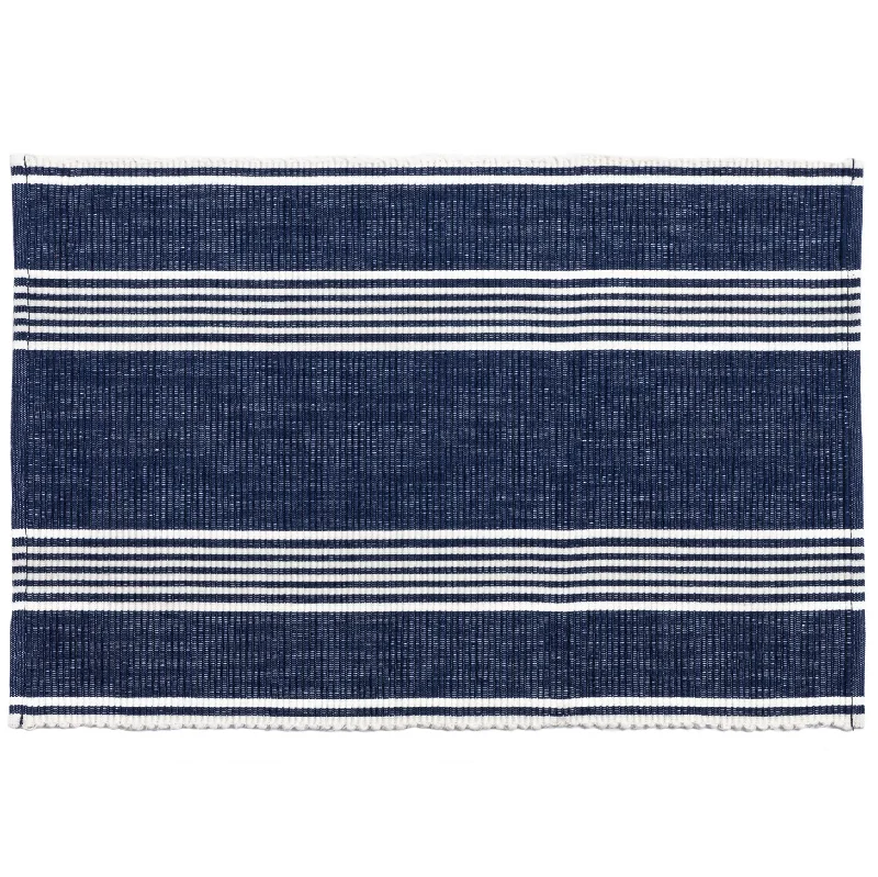 best carpet for energy-efficient homes -Bistro Stripe Indigo Placemat Set of 4