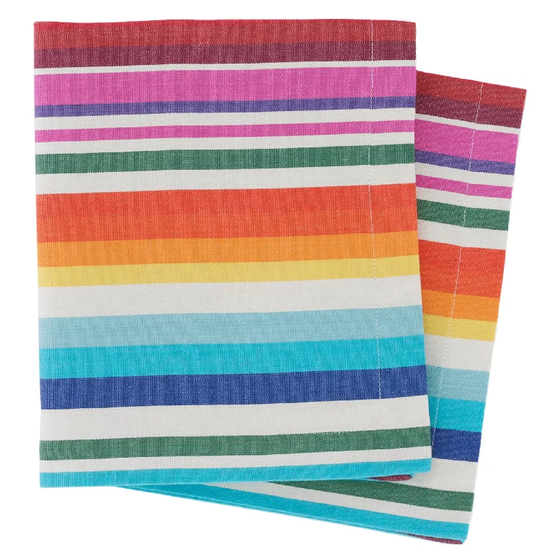 luxury carpet with silk blend -Brighton Stripe Napkin Set of 4