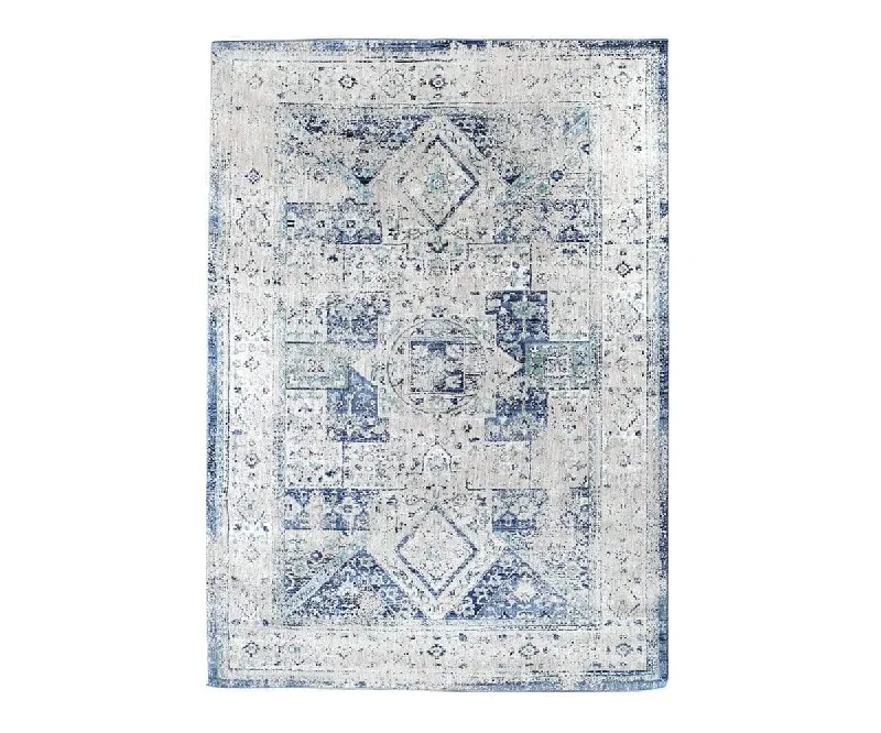 luxury carpet with silk-thread highlights -Karastan Cosmopolitan Santee Rug - Indigo