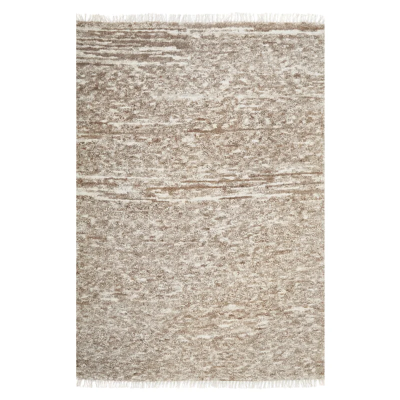 eco-friendly carpet with breathable organic cotton backing -Travertine Rug (Brown)