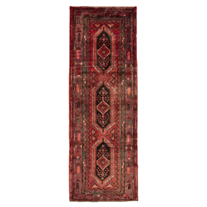 carpet for Scandinavian decor -ECARPETGALLERY Hand-knotted Andelz Red Wool Rug - 3'6 x 9'10