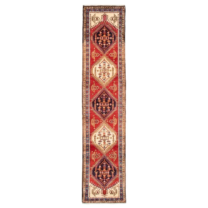 stylish carpet for modern home -ECARPETGALLERY Hand-knotted Konya Anatolian Red Wool Rug - 2'4 x 9'6