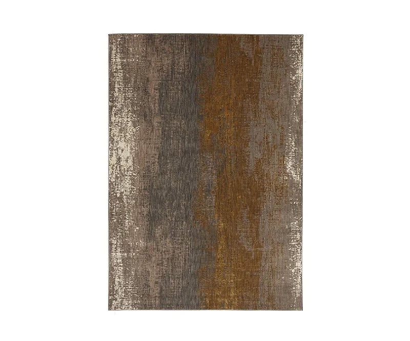 luxury carpet with ombré gradient designs -Karastan Enigma Aura Rug - Desert