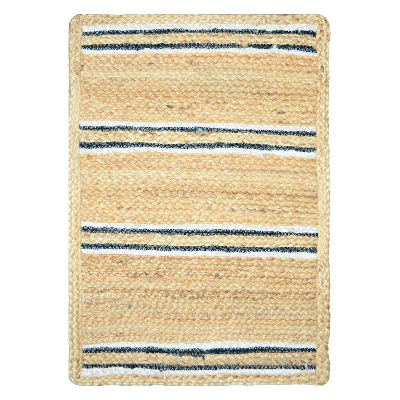 thick wool carpet with deep pile for extra warmth -FAROOKHT Braided Natural Jute Rug for Living Spaces, Kitchen, Farmhouse Rag Rug, Carpets for Bedrooms, Home Decor, F-JU-003