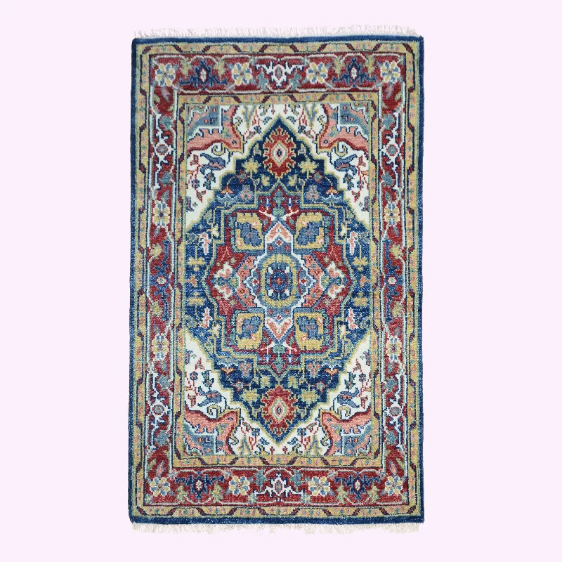 carpet that reduces dust -Farookht Turkish Muted Rug Handmade Wool Rug Vintage Rug Neutral Premium Hand-Knotted Modern Oushak Rug Premium Wool Turkish rug | 5ftx8ft | F-HKOU-005