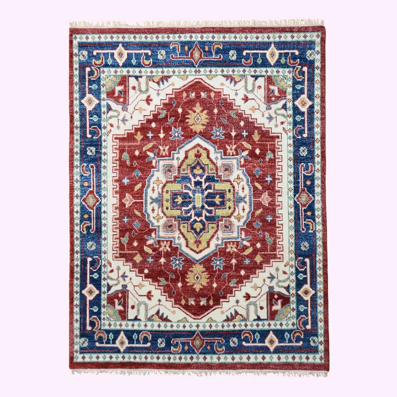 carpet with floral embroidery -Farookht Turkish Subdued Rug Handcrafted Wool Rug Classic Rug Neutral High-Quality Contemporary Oushak Rug Superior Wool Turkish Rug | 8ft x 10ft | F-HKOU-013