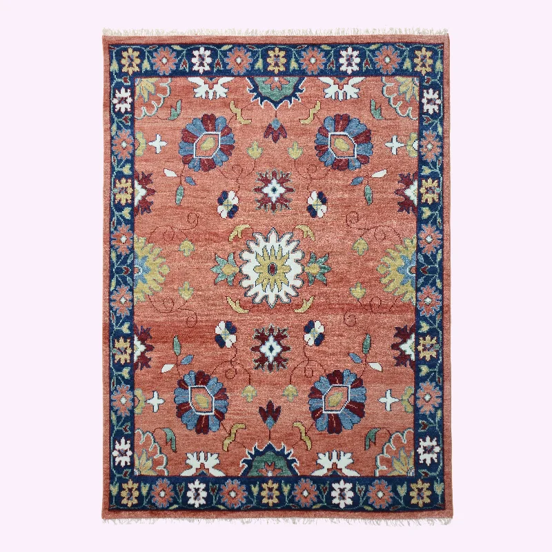 hand-tufted carpet for artisanal homes -Farookht Turkish Subdued Rug Handcrafted Wool Rug Classic Rug Neutral High-Quality Contemporary Oushak Rug Superior Wool Turkish Rug | 8ft x 10ft | F-HKOU-015