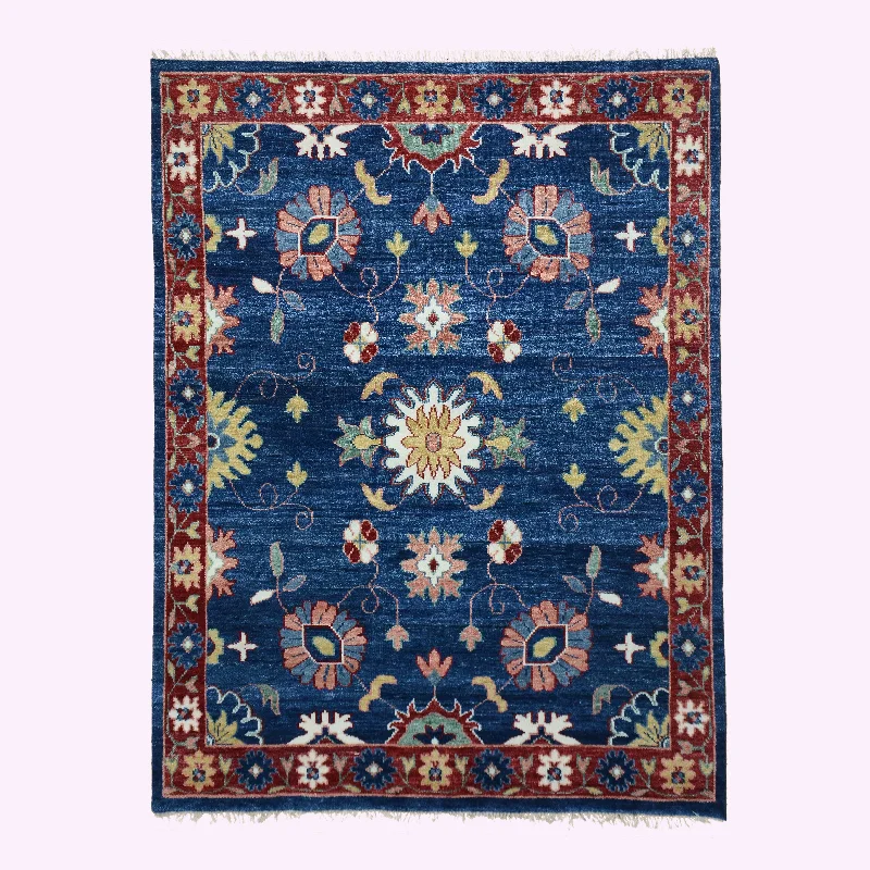 stylish carpet for eclectic decor lovers -Farookht Turkish Subdued Rug Handcrafted Wool Rug Classic Rug Neutral High-Quality Contemporary Oushak Rug Superior Wool Turkish Rug | 8ft x 10ft | F-HKOU-018