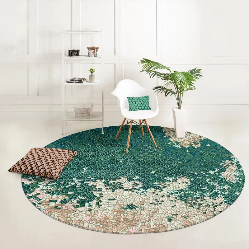 patterned carpet with ocean-wave motifs -Hand Tufted Carpet Rug for Living Spaces | F-HT-044