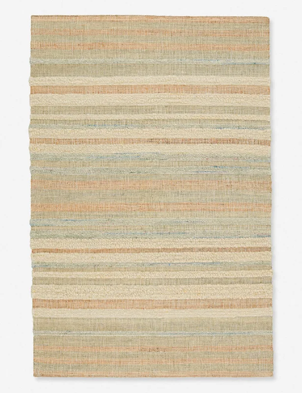 modern carpet with subtle pastel watercolor effects -Hearst Handwoven Jute-Blend Rug