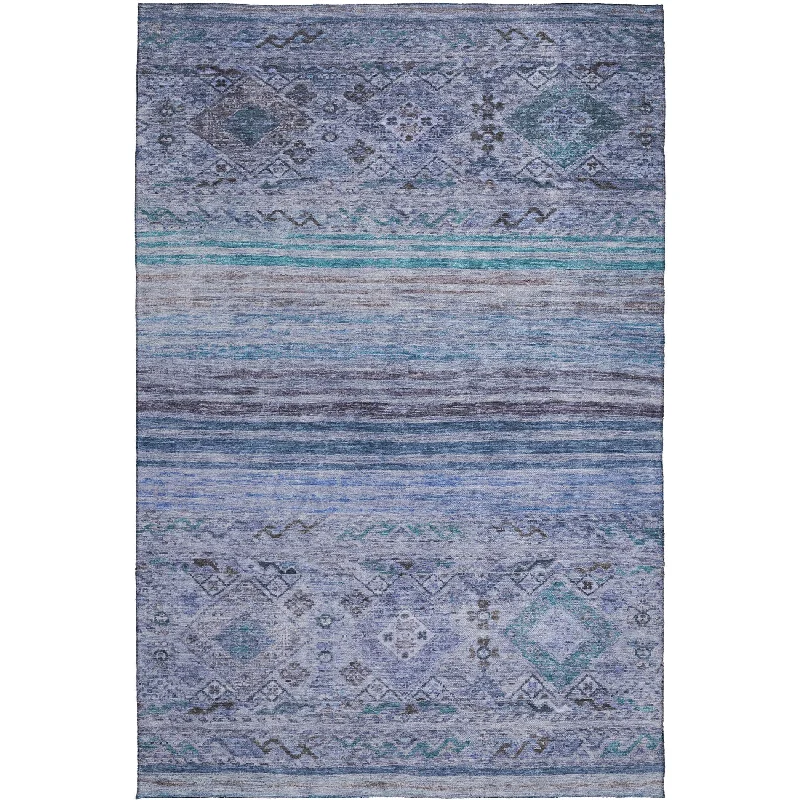 synthetic carpet vs natural fiber -Karaj KJ4 Blue