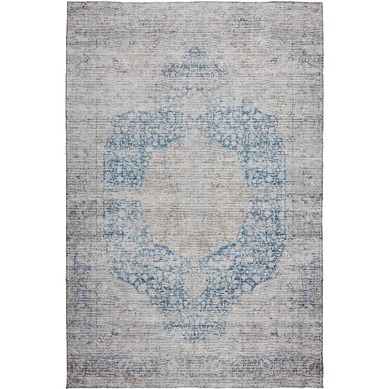 outdoor-friendly carpet material -Karaj KJ8 Blue