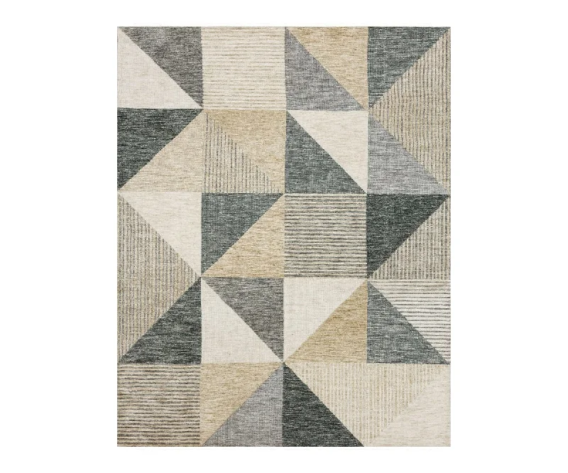 carpet that enhances room acoustics -Karastan Bowen Oblique Rug - Tan