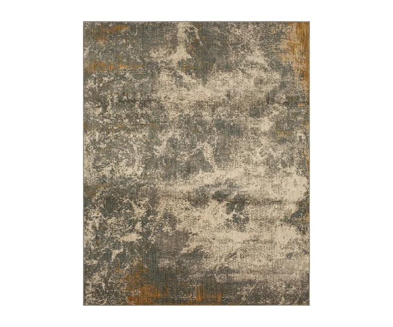 thick wool carpet with deep pile for extra warmth -Karastan Elements Imagal Rug - Gray