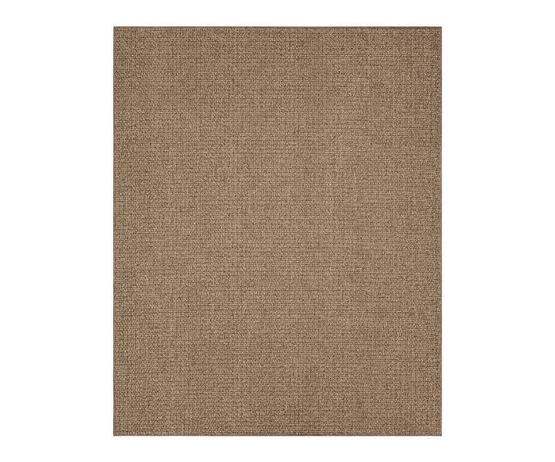 stylish carpet with abstract landscape prints -Karastan Lanai Outdoor Rug - Brown