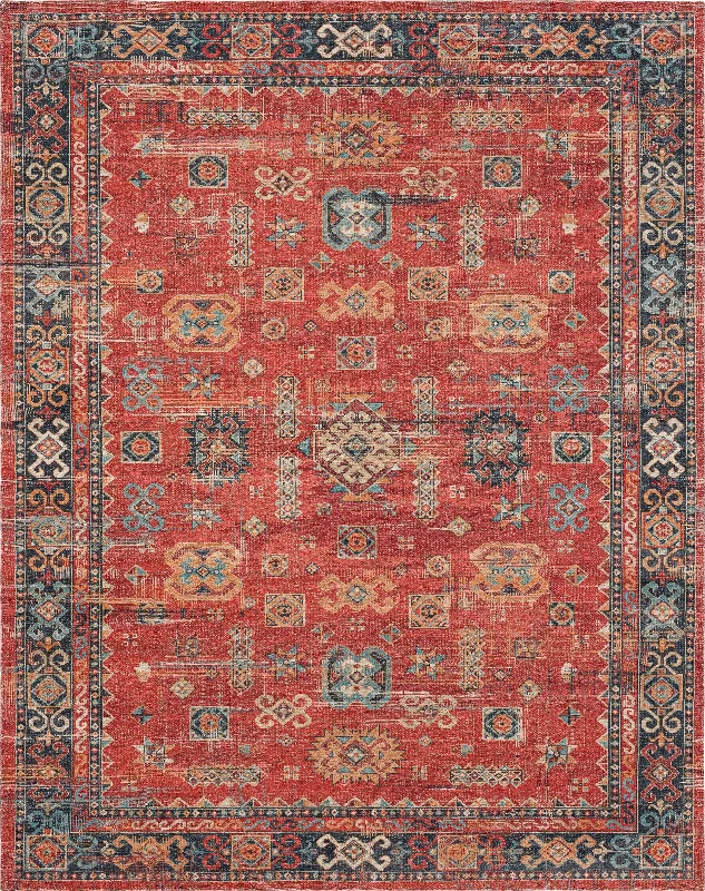 Persian carpet with intricate medallion patterns -Zula Mombasa Red