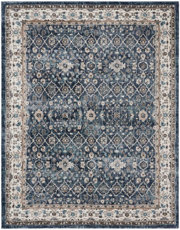 extra soft carpet padding -Kathy Ireland American Manor AMR01 Blue/Ivory Area Rug