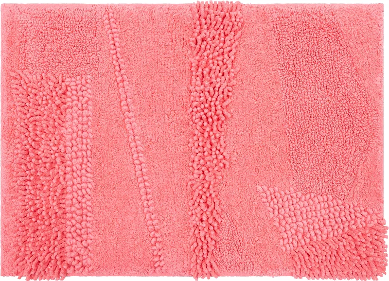 luxury carpet with hand-loomed finish -Composition Fiesta Hot Pink