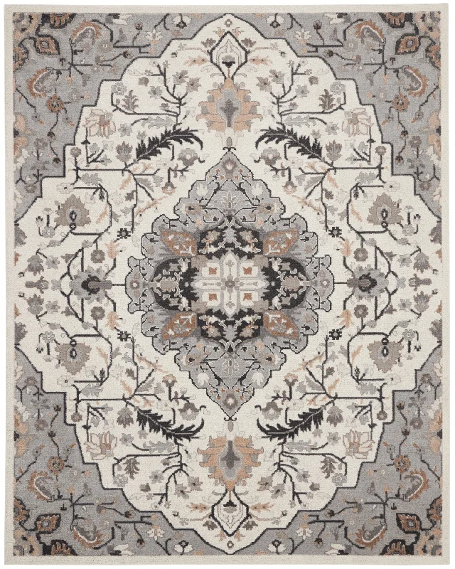 best carpet for a cozy feel -Nourison Elation ETN09 Ivory Grey Area Rug