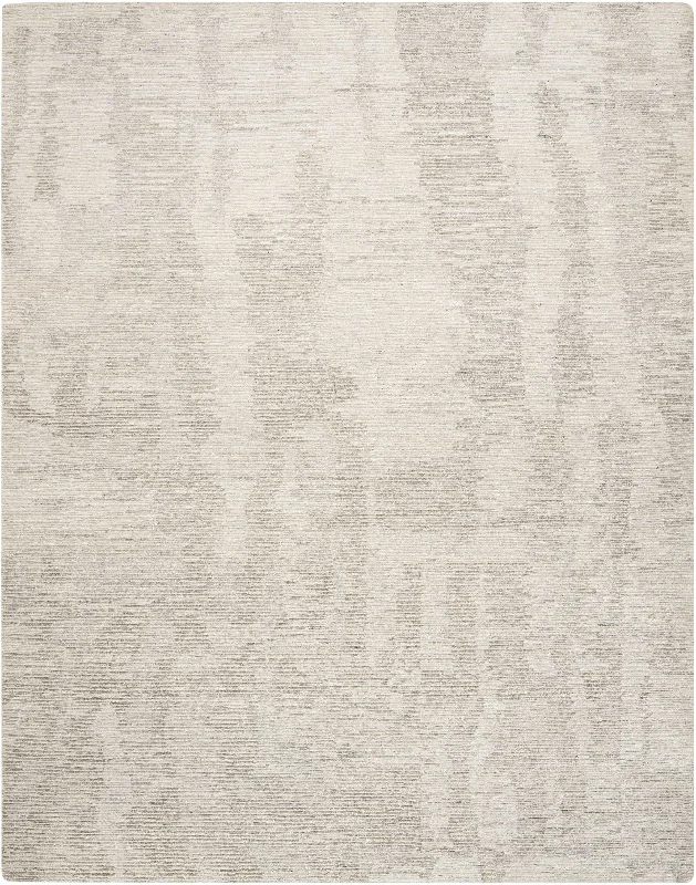 reversible carpet for flexible styling -Nourison Ellora ELL01 Ivory/Grey Area Rug