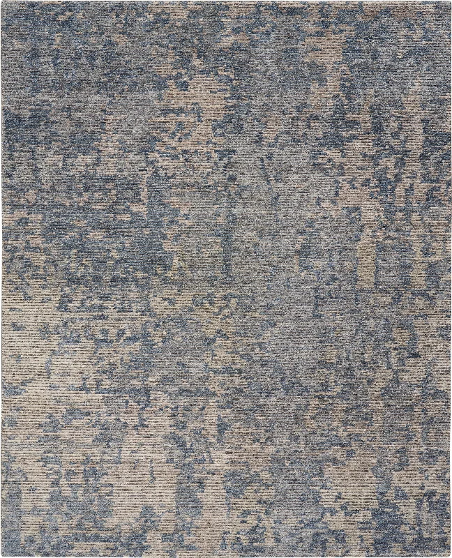 plush carpet with deep pile texture -Nourison Ellora ELL04 Graphite Area Rug