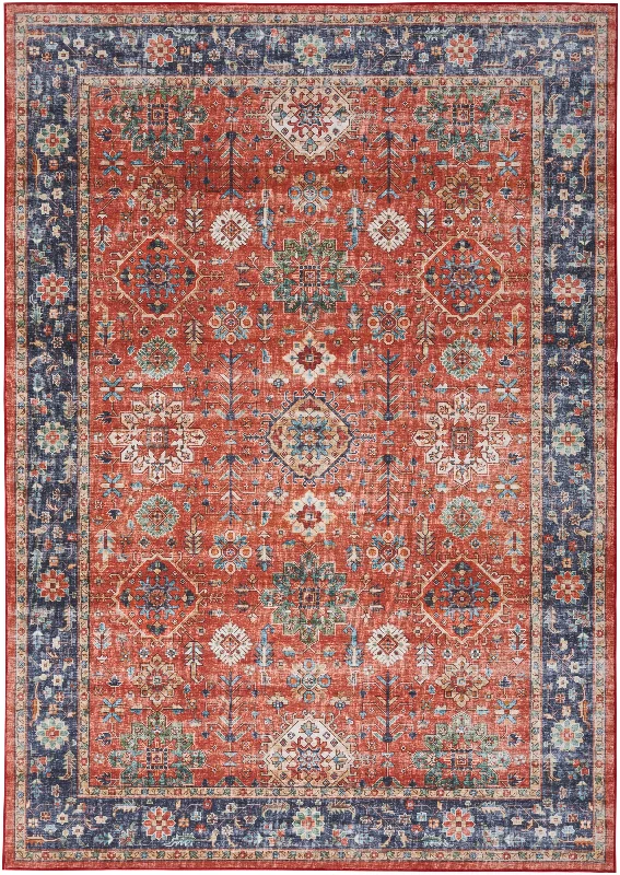 budget-friendly carpet for large areas -Nourison Fulton FUL12 Rust Area Rug