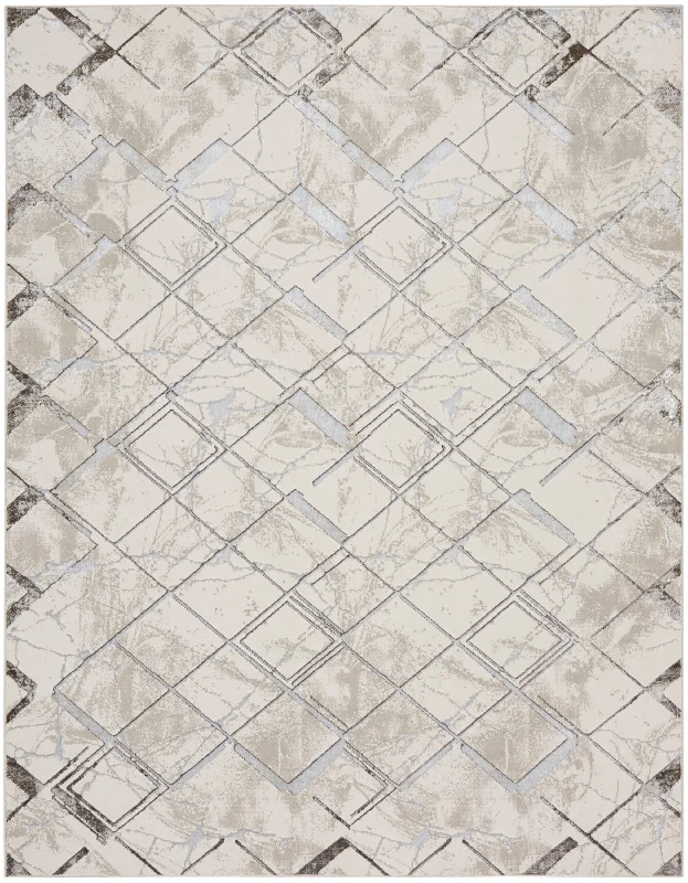 light vs dark carpet pros and cons -Nourison Glitz GLZ02 Ivory/Grey Area Rug