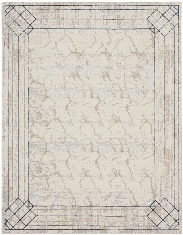 easy install carpet tiles -Nourison Glitz GLZ03 Ivory/Taupe Area Rug