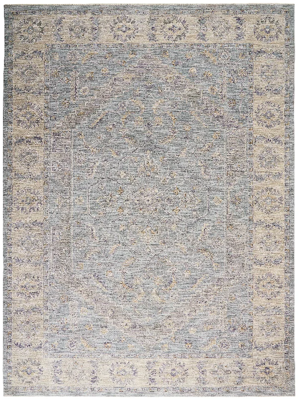 washable carpet with quick-dry technology -Nourison Infinite IFT02 Blue Area Rug