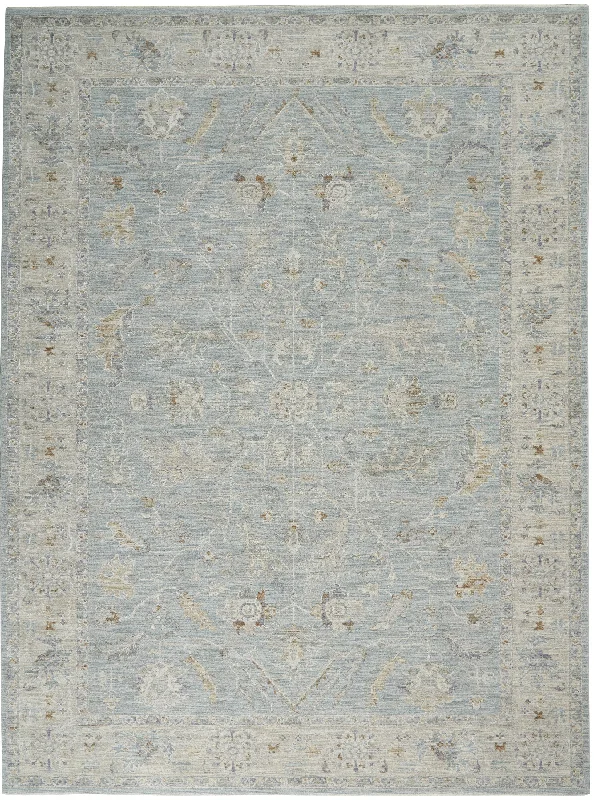 stylish carpet for monochrome interiors -Nourison Infinite IFT05 Blue Area Rug