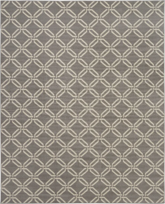 natural fiber carpet for eco homes -Nourison Jubilant JUB17 Grey Area Rug