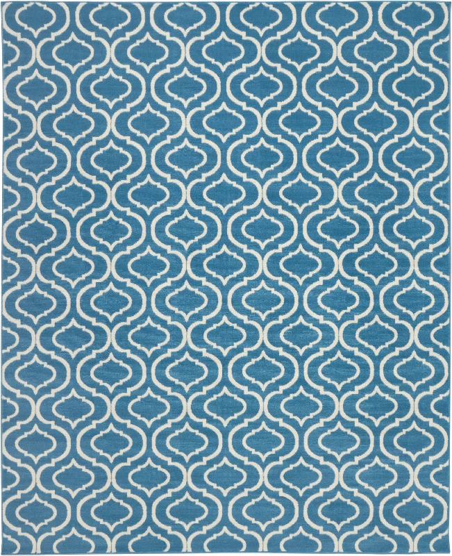 designer carpet for upscale homes -Nourison Jubilant JUB19 Blue Area Rug