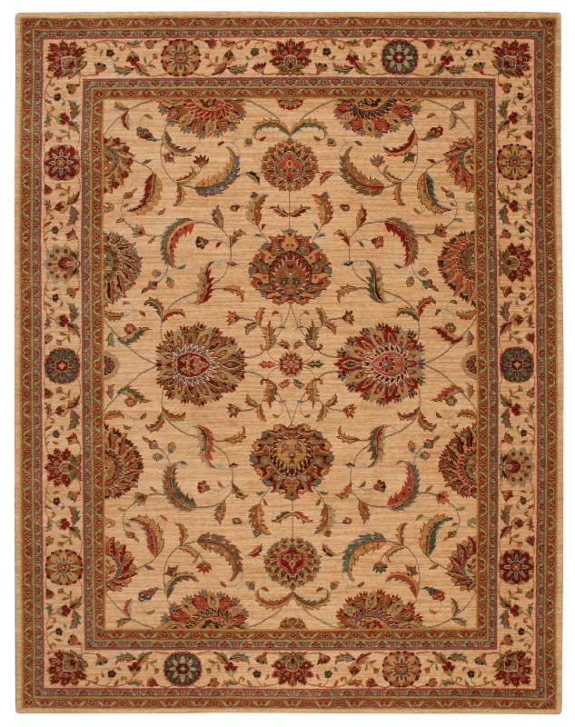 modern carpet with pixelated digital effects -Nourison Living Treasures LI04 Ivory Area Rug