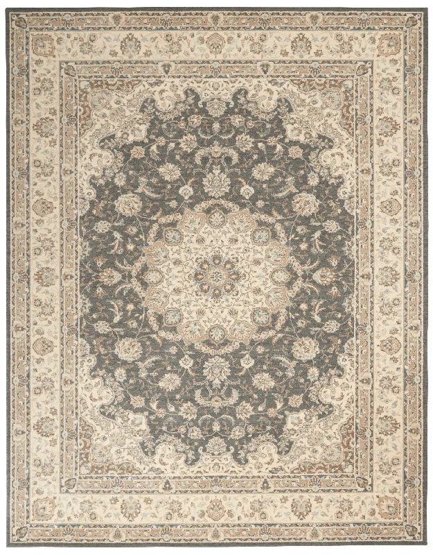 best carpet for a cozy feel -Nourison Living Treasures LI15 Grey/Ivory Area Rug