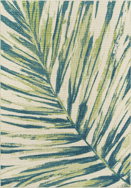 washable carpet with pet hair-resistant properties -Palm Leaf