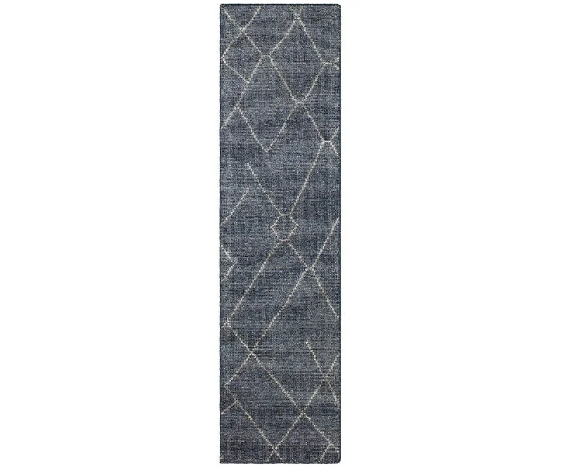 modern carpet with pastel hues -Karastan Tangier Spartel Rug Runner - Blue Steel