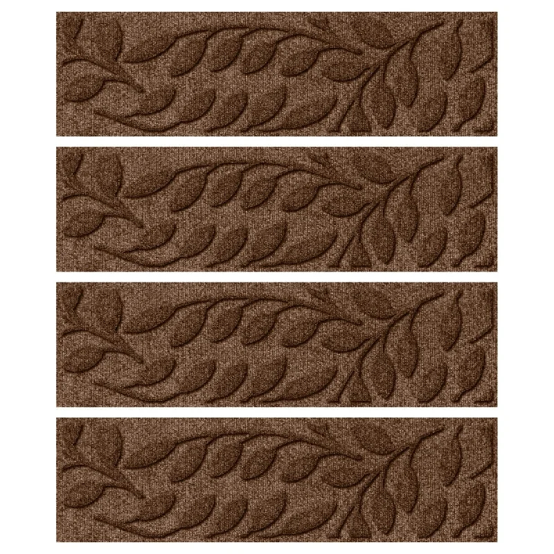 high pile carpet for comfort -WaterHog Brittney Leaf 8.5"x30" Indoor/Outdoor Stair Treads Set/4 - 8.5x30