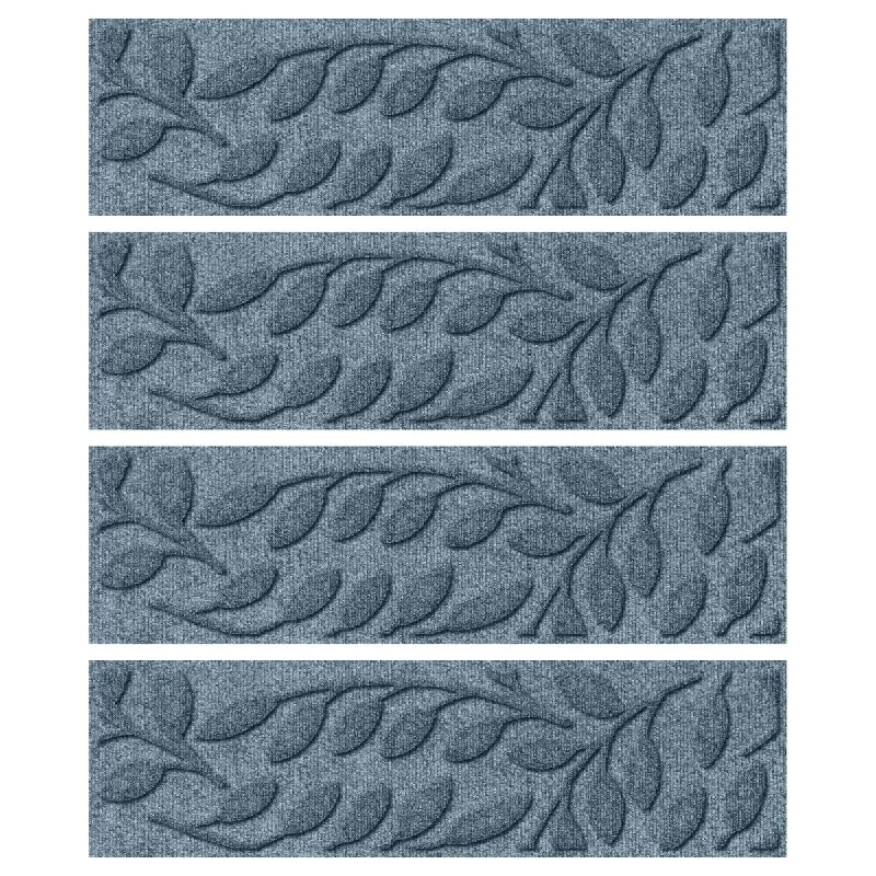 best carpet for a dramatic statement -WaterHog Brittney Leaf 8.5"x30" Indoor/Outdoor Stair Treads Set/4 - 8.5x30