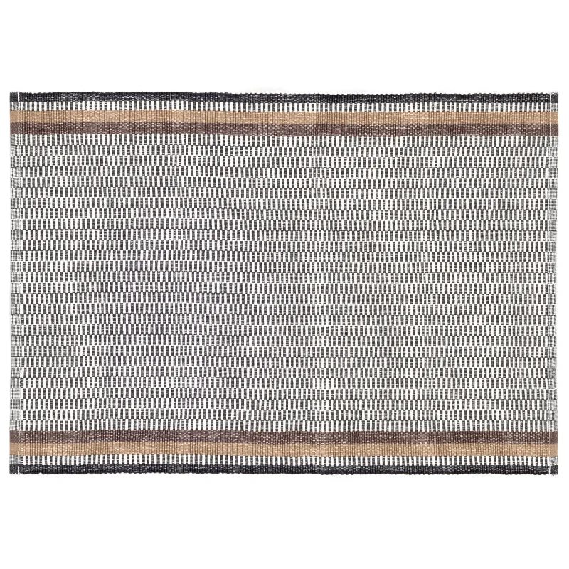 reversible carpet for easy maintenance -Xavier Stripe Placemat Set of 4