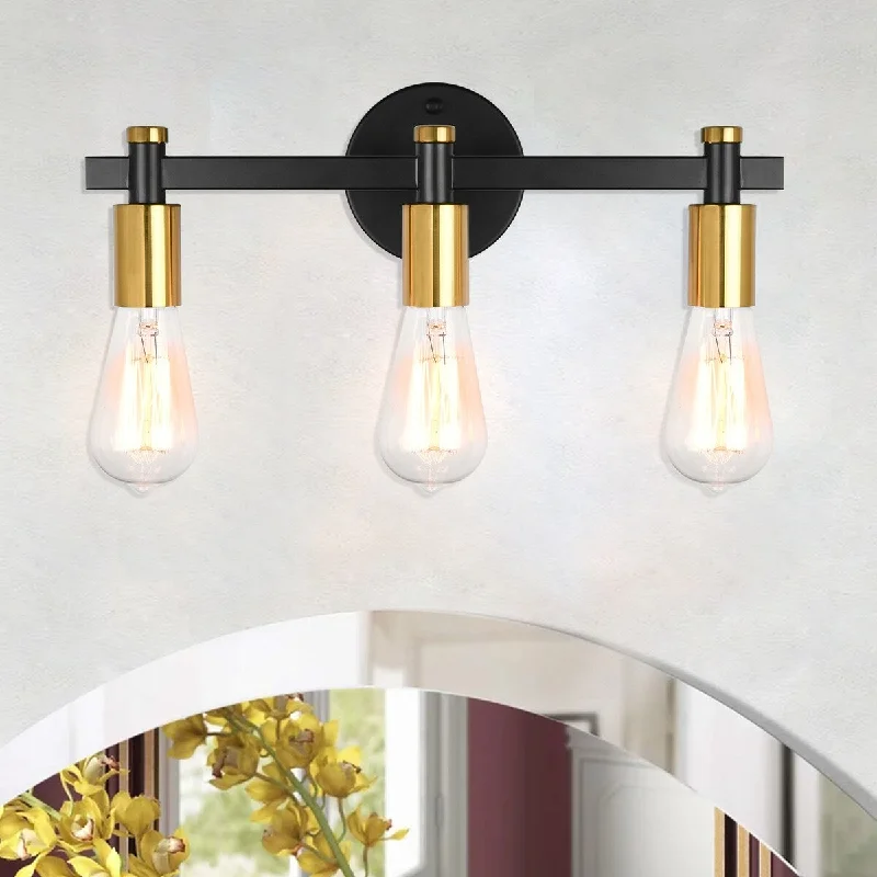 3-Light Bathroom Light Fixture Vintage Wall Sconces Lighting for Bedroom Kitchen Entryway Hallway Living Room