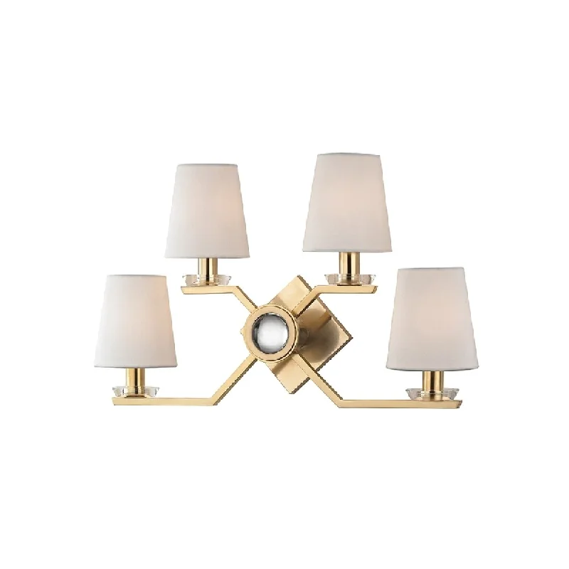 Hudson Valley Lighting Baker 4-light Wall Sconce, Aged Brass