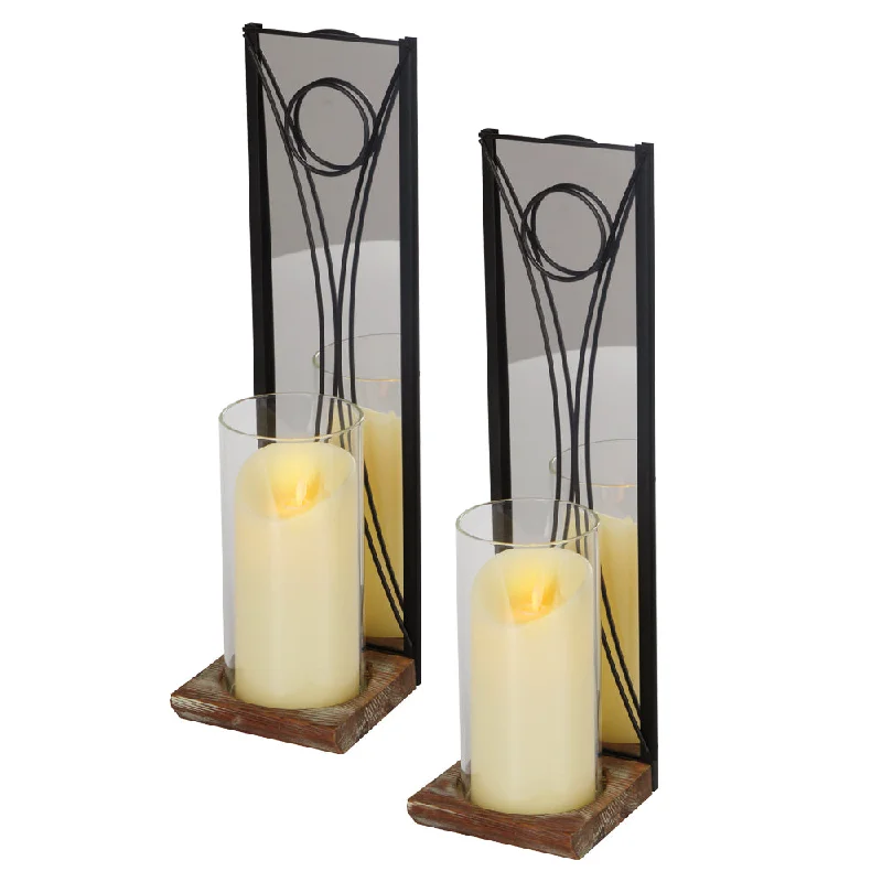 Set of 2 Hanging Candle Holder Sconces