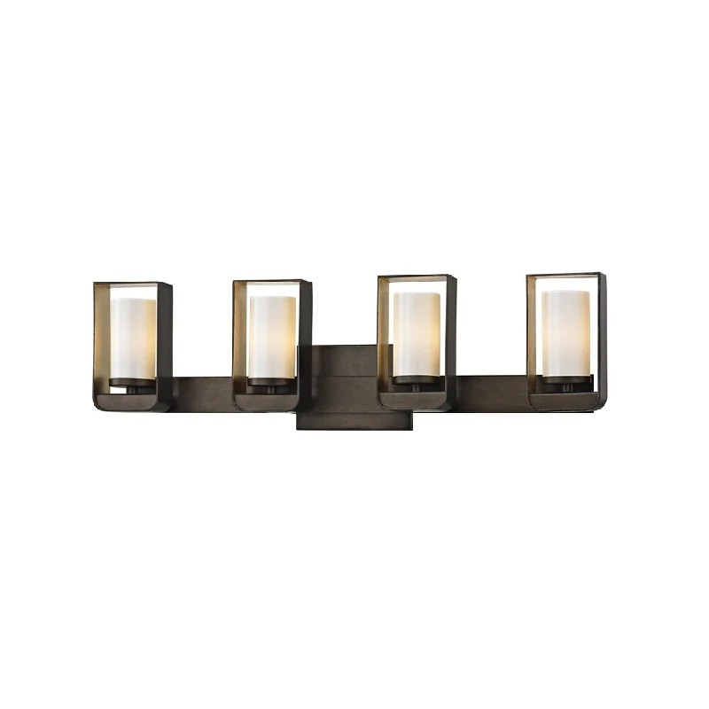 Troy Lighting Escape 4-light Bronze/Gold Leaf LED Bath/Wall Sconce