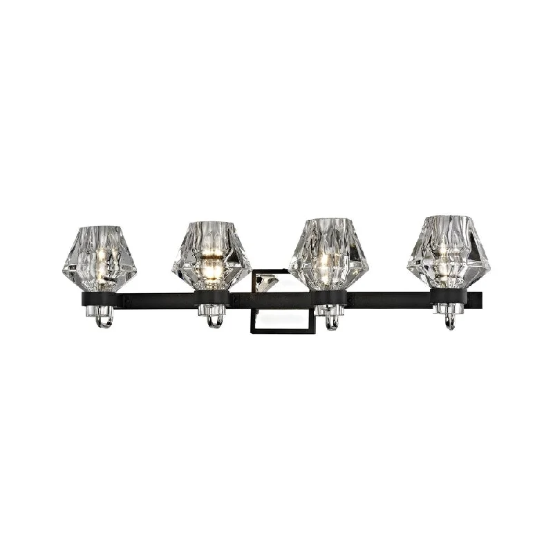 Troy Lighting Faction 4-light Forged Iron/Polished Nickel Bath/Wall Sconce - Silver